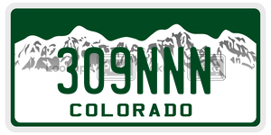 309NNN  license plate in CO