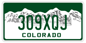 309XQJ  license plate in CO