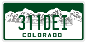 311DEI  license plate in CO