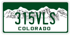 315VLS  license plate in CO