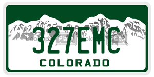 327EMC  license plate in CO