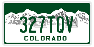 327TQV  license plate in CO