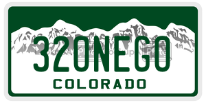 32ONEGO  license plate in CO