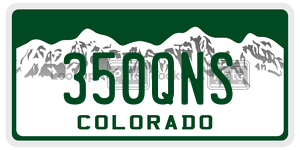 350QNS  license plate in CO
