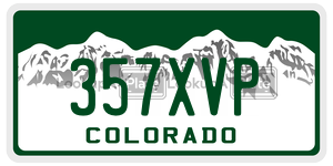 357XVP  license plate in CO
