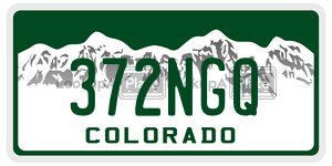 372NGQ  license plate in CO