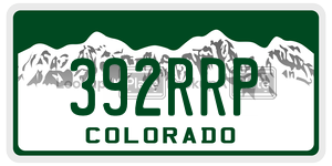 392RRP  license plate in CO