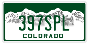 397SPL  license plate in CO