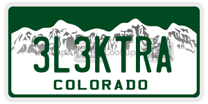 3L3KTRA  license plate in CO