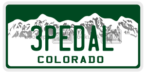 3PEDAL  license plate in CO