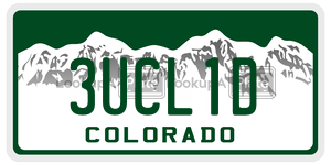 3UCL1D  license plate in CO