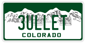 3ULLET  license plate in CO