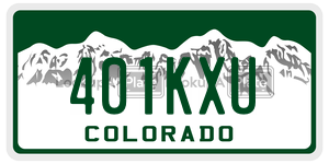 401KXU  license plate in CO