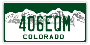 406EQM  license plate in CO
