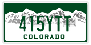 415YTT  license plate in CO