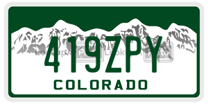 419ZPY  license plate in CO