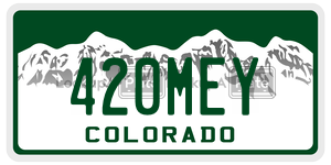 420MEY  license plate in CO