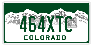 464XTC  license plate in CO