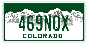 469NQX license plate in Colorado