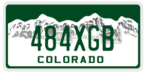 484XGB license plate in Colorado