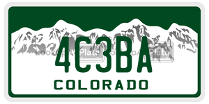 4C3BA  license plate in CO