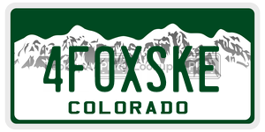 4FOXSKE  license plate in CO