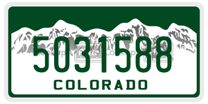 5031588 license plate in Colorado