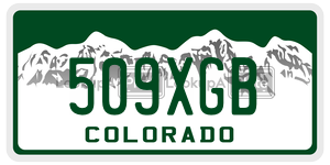 509XGB  license plate in CO