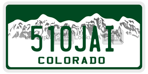 510JAI  license plate in CO