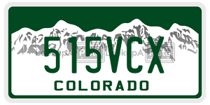 515VCX  license plate in CO