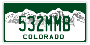 532MMB  license plate in CO
