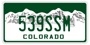 539SSM  license plate in CO