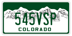 545VSP  license plate in CO