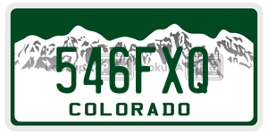 546FXQ  license plate in CO