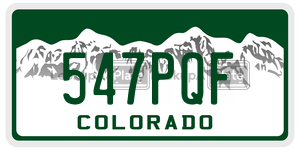 547PQF  license plate in CO