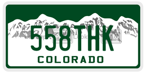 558THK  license plate in CO