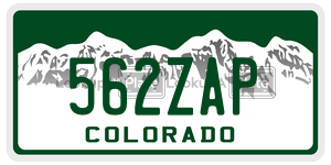 562ZAP  license plate in CO
