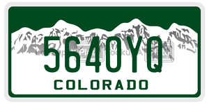 564OYQ  license plate in CO