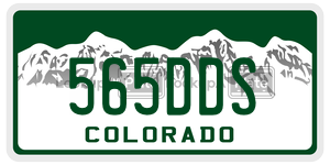 565DDS  license plate in CO
