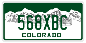 568XBC  license plate in CO