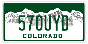 570UYD license plate in Colorado