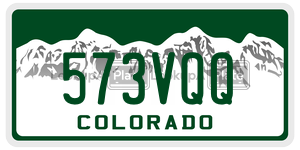 573VQQ  license plate in CO