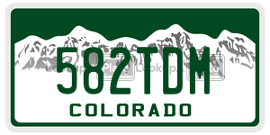 582TDM  license plate in CO