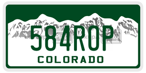 584ROP  license plate in CO