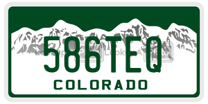586TEQ  license plate in CO