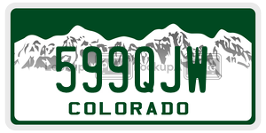 599QJW  license plate in CO