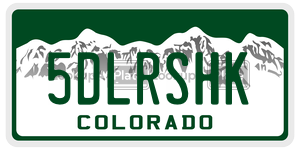 5DLRSHK  license plate in CO