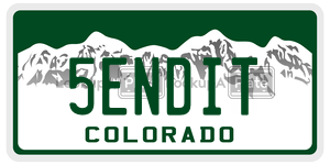 5ENDIT  license plate in CO