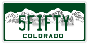 5FIFTY  license plate in CO