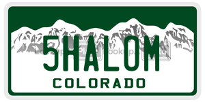 5HALOM  license plate in CO